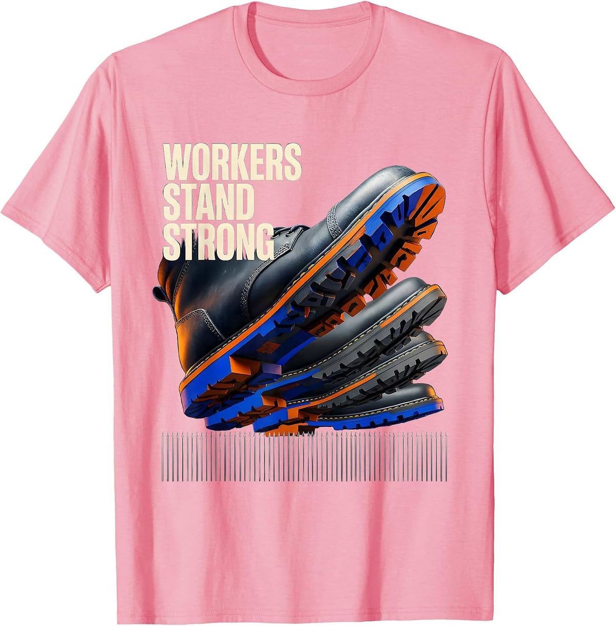 Workers Stand Strong Futurist Dynamism Union Worker Labor T-Shirt - Pink