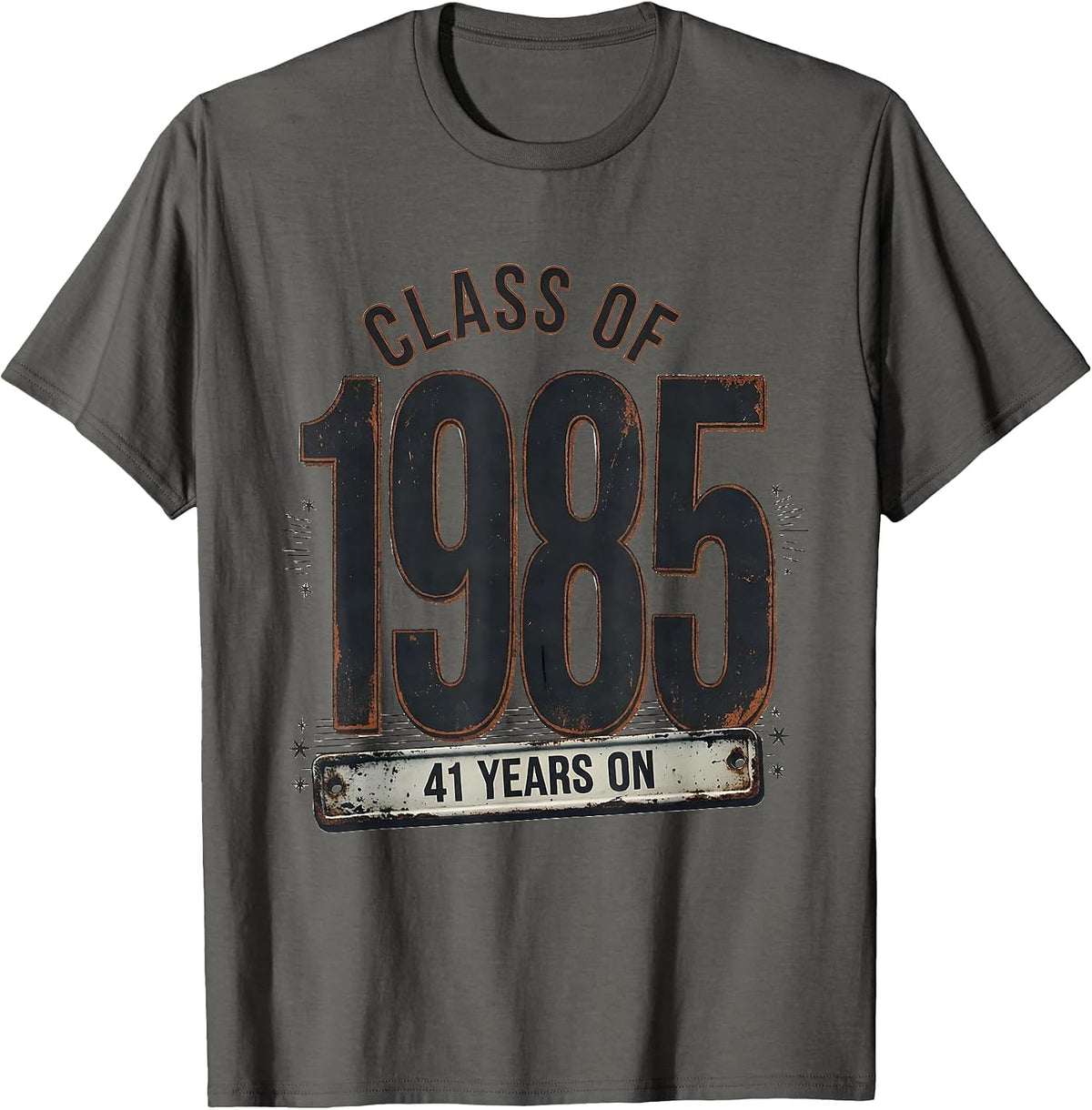Men's CLASS OF 1985 41 YEARS ON Distressed Reunion Alumni T-Shirt - Asphalt Grey