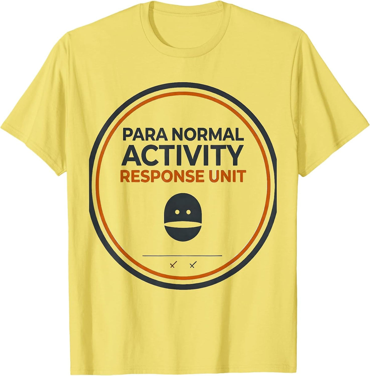 Men's Para Normal Activity Response Unit Funny Ghost T-Shirt - Lemon Yellow