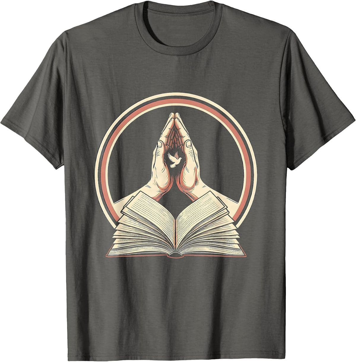 Men's Teacher Kindness High Five Notebook Illustration T-Shirt - Asphalt Grey