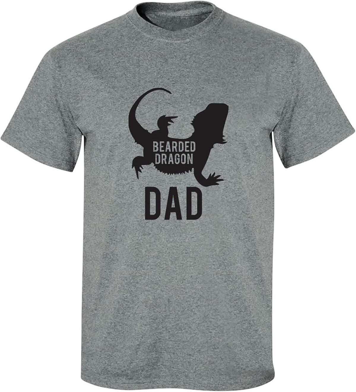 Bearded Dragon Dad Adult Short Sleeve T-Shirt - Dark Heather