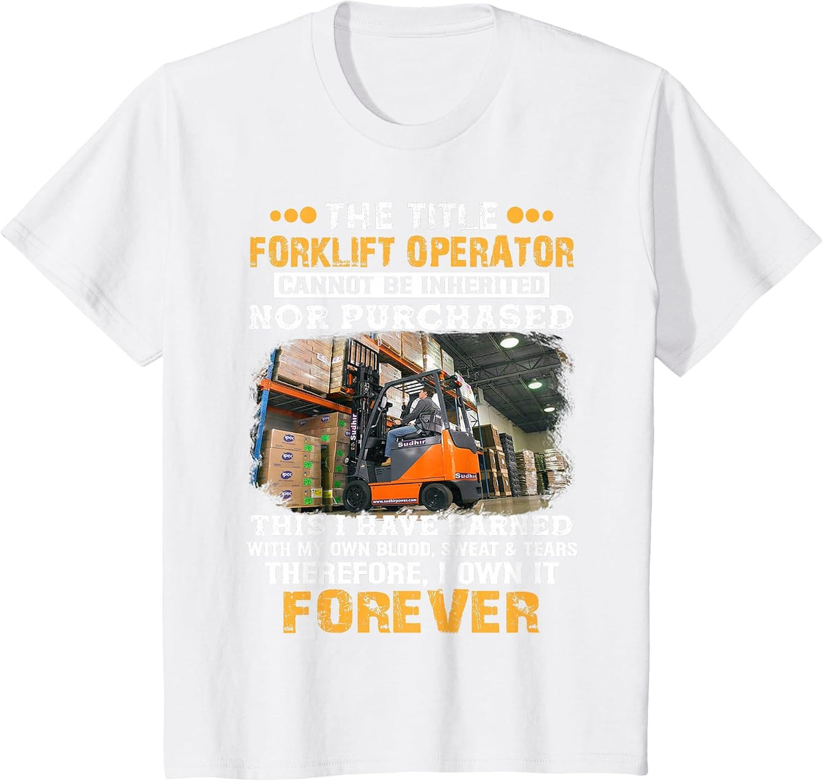 The Title Forklift Operator Cannot Be Inherited T-Shirt - White