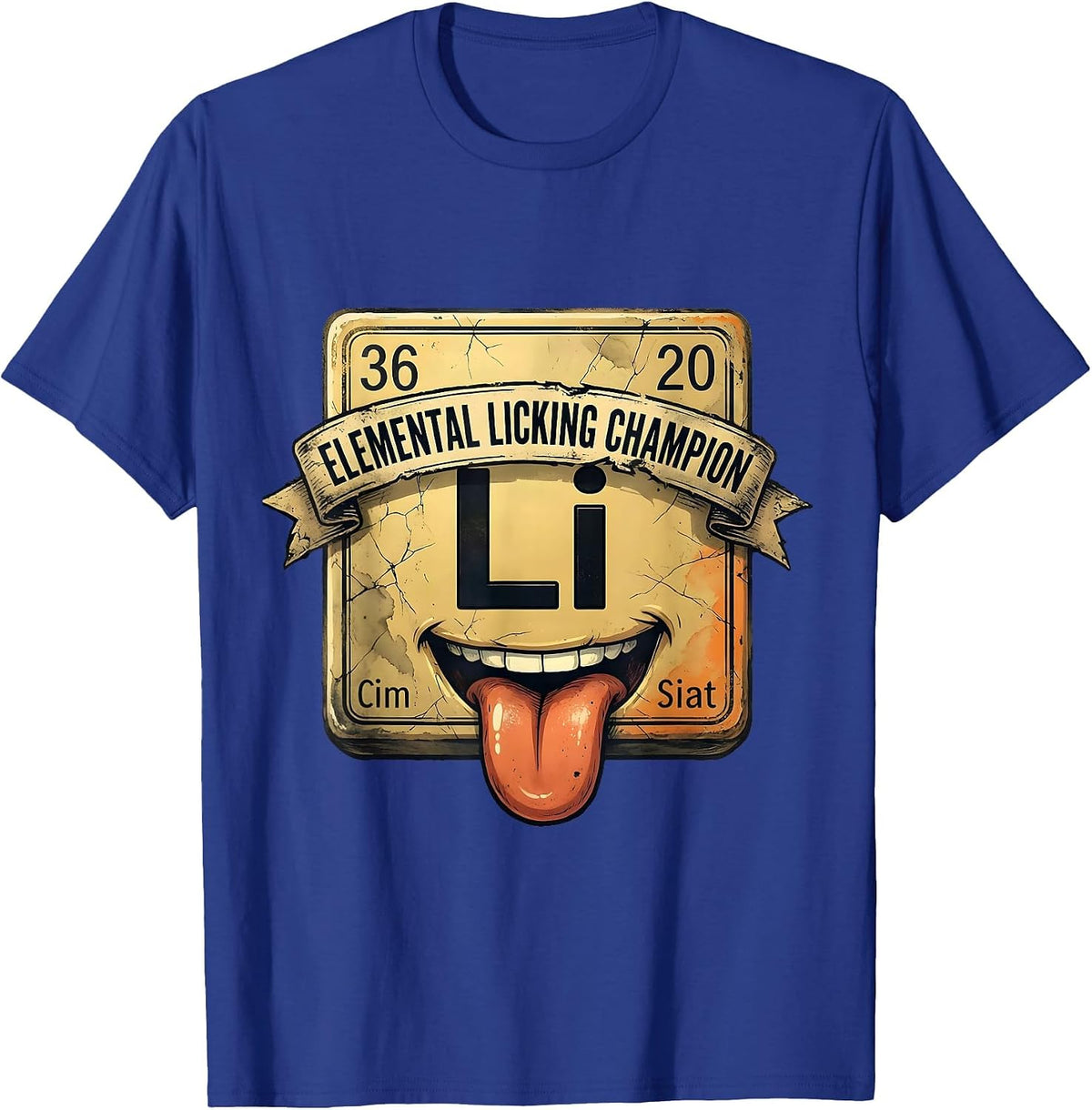 Can I Lick It Elemental Licking Champion Design T-Shirt - Royal Blue