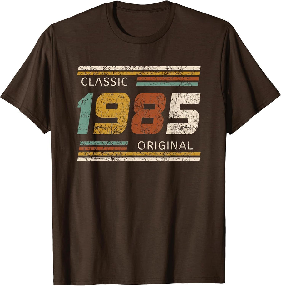 Classic 1985 Original 40 Year Old 40th Birthday T-Shirt - Brown
