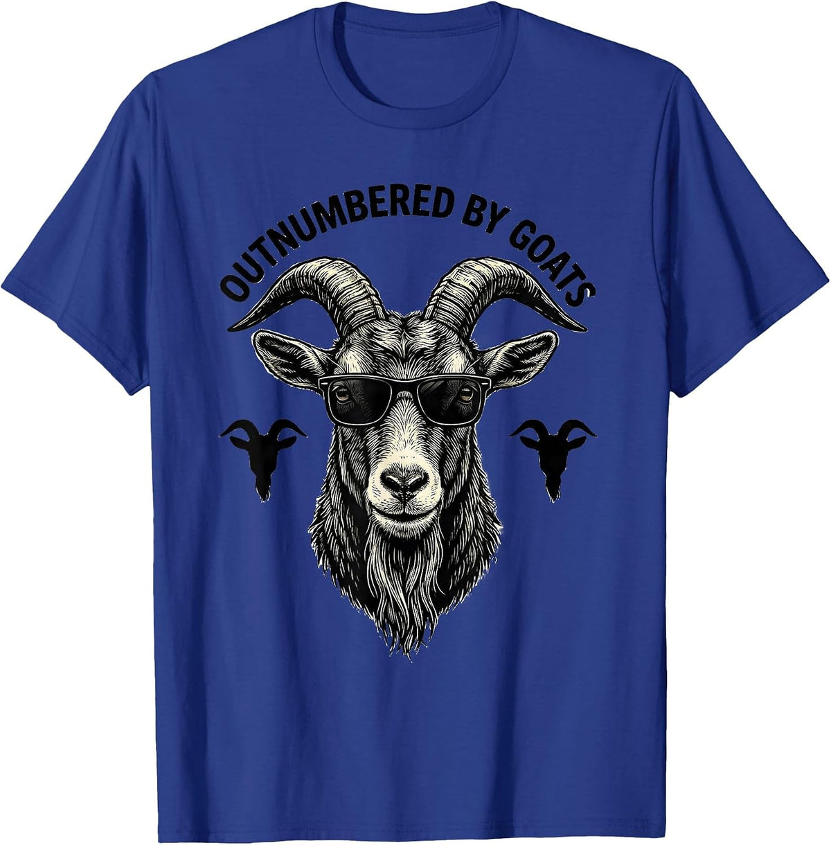 Outnumbered By Goats Funny Goat Lover Novelty Humor T-Shirt - Royal Blue