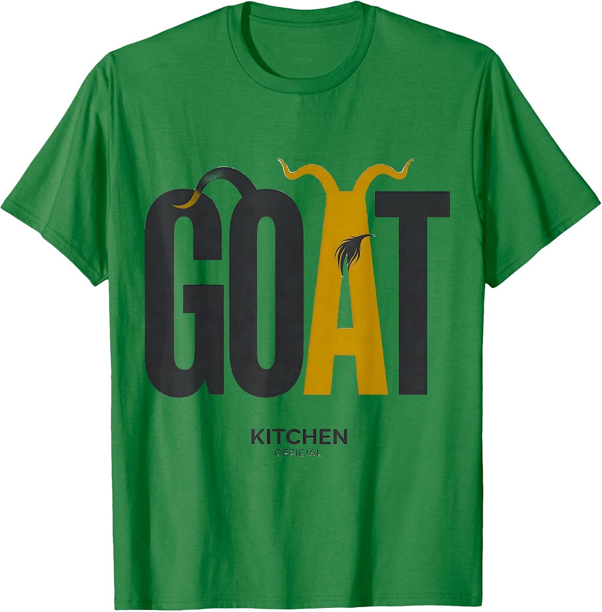 Men's Kitchen GOAT Official Funny Goat Lover Farm Animal Humor T-Shirt - Kelly Green