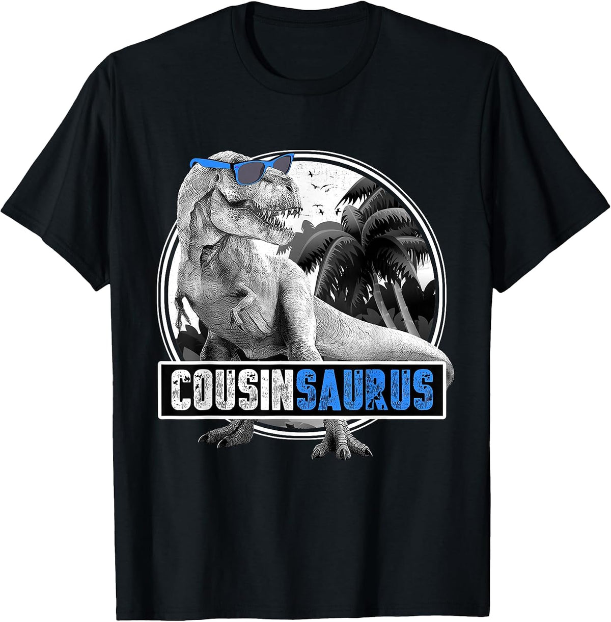 Cousinsaurus T Rex Dinosaur T-Shirt - Black