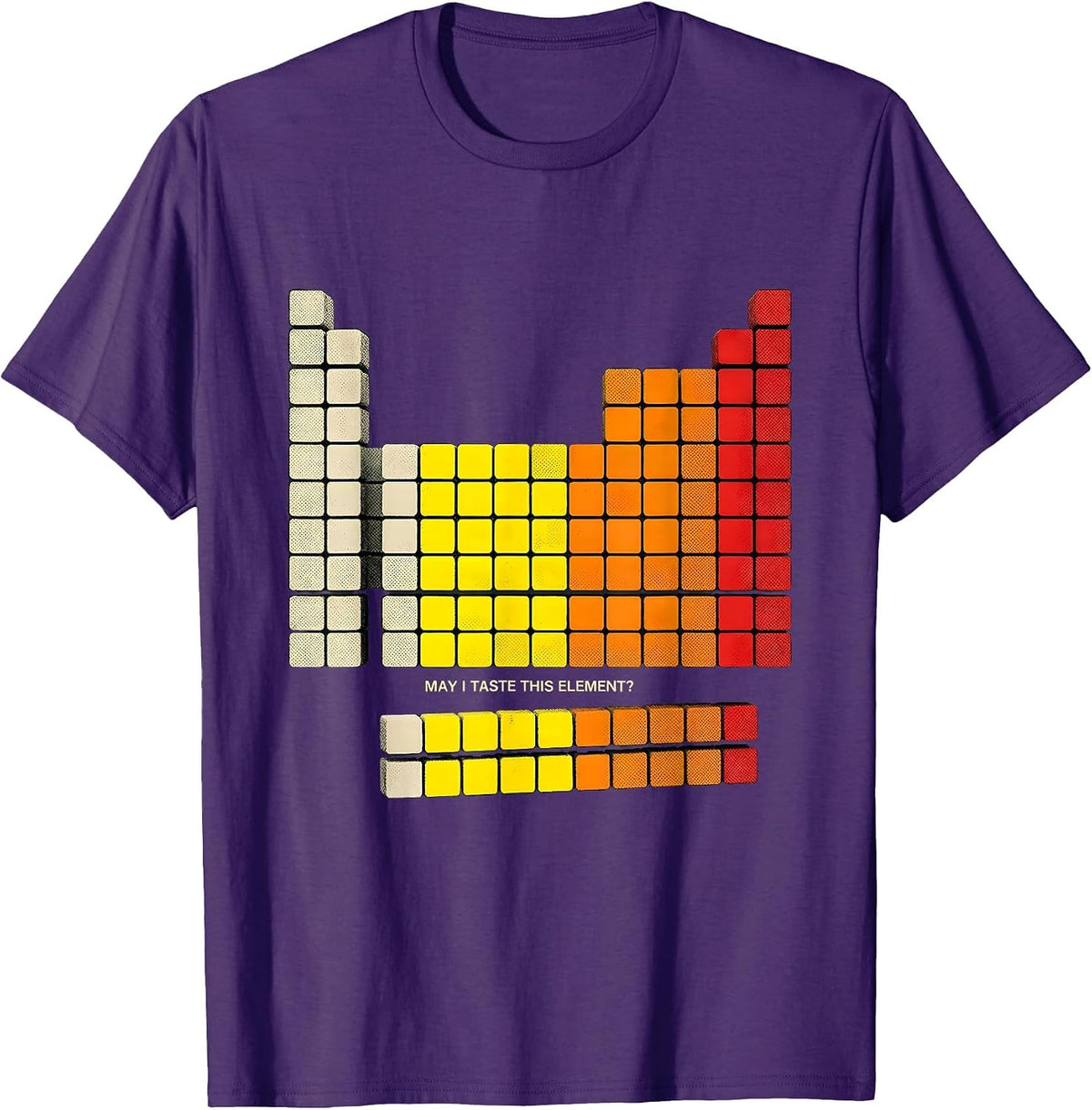 Men's May I Taste This Element Funny Periodic Table Science T-Shirt - Purple