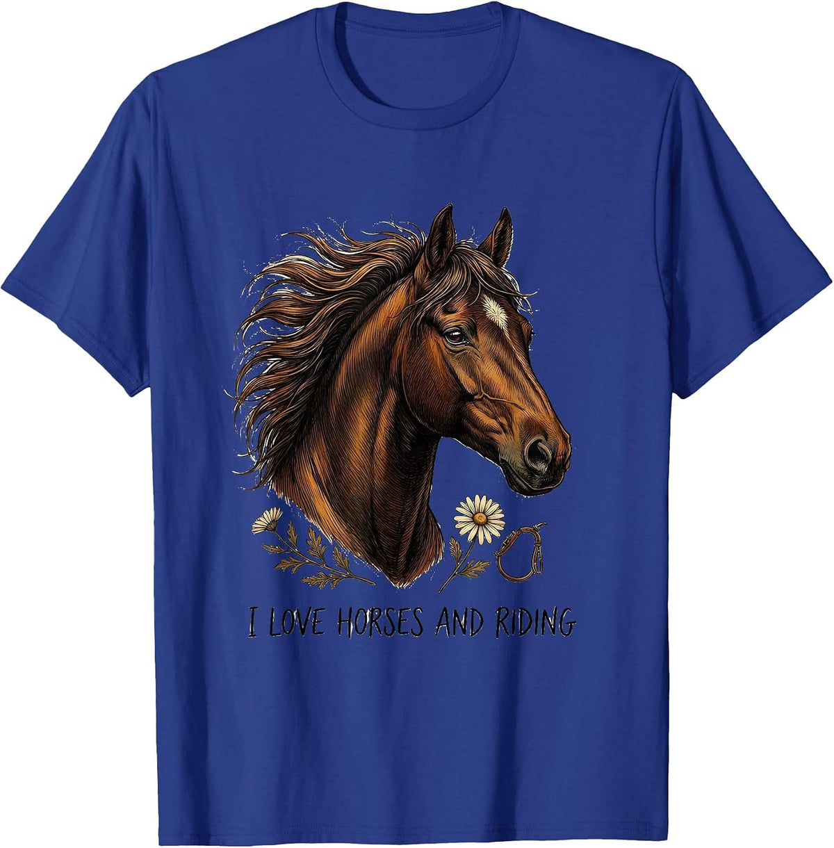 Men's I Love Horses And Riding Warm Horse Lover Gift T-Shirt - Royal Blue