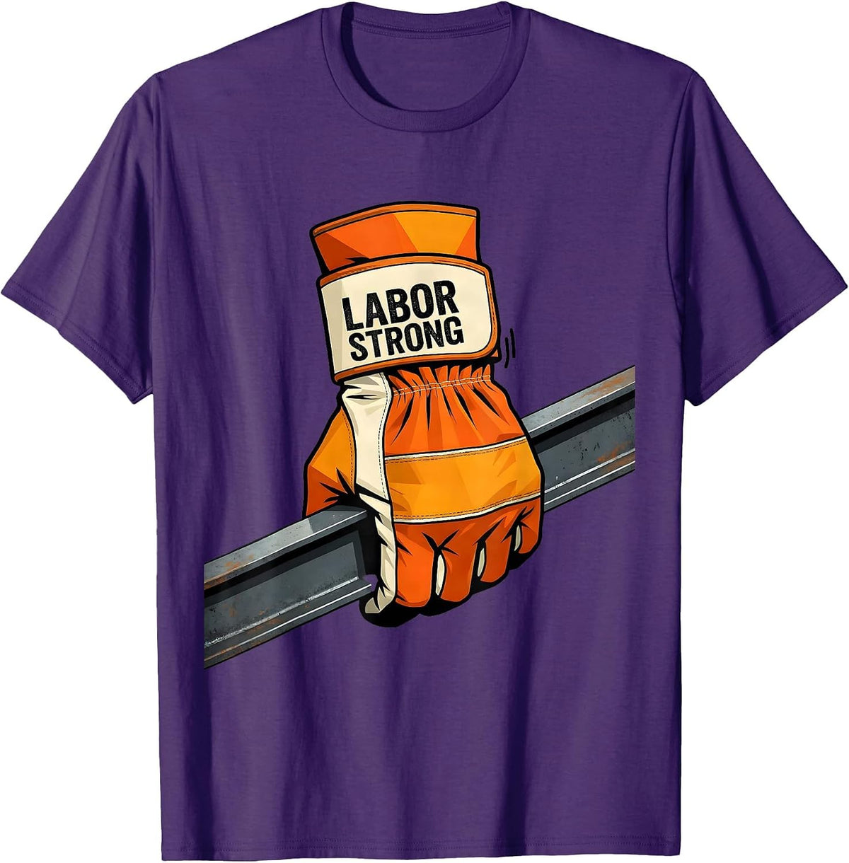Labor Strong Union Worker Solidarity Skilled Trades Pride T-Shirt - Purple