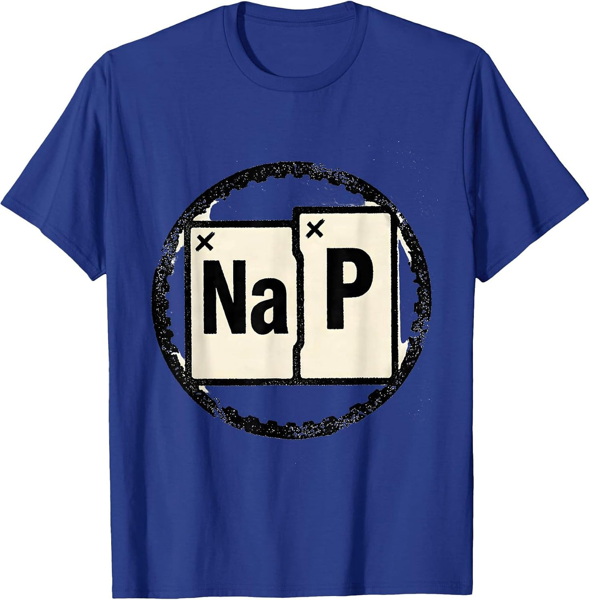 NaP Rubber Stamp Funny Science Nerd Periodic Table Element T-Shirt - Royal Blue