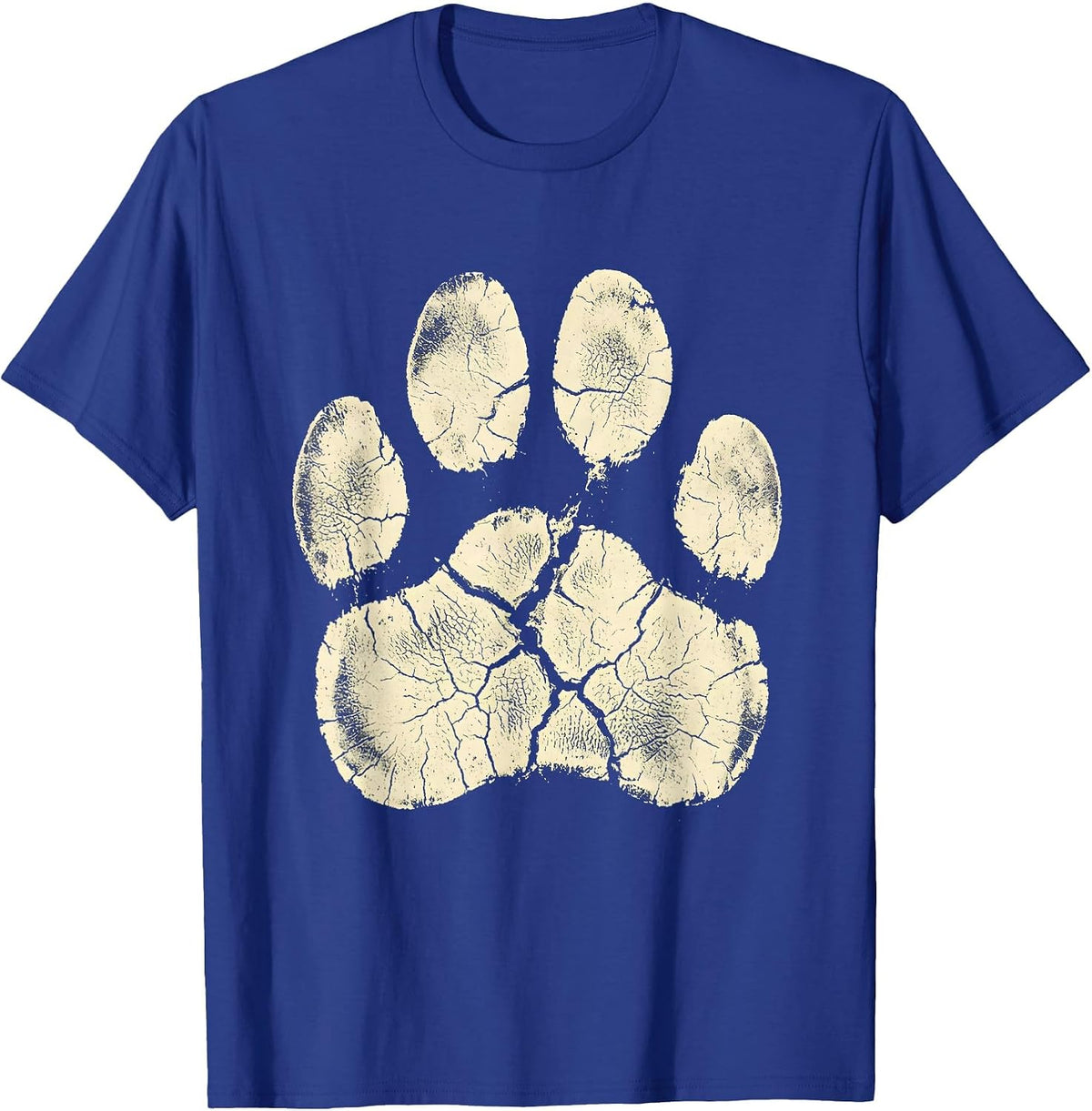 Men's Horse Hoof Print Wildflower Floral Nature Design T-Shirt - Royal Blue