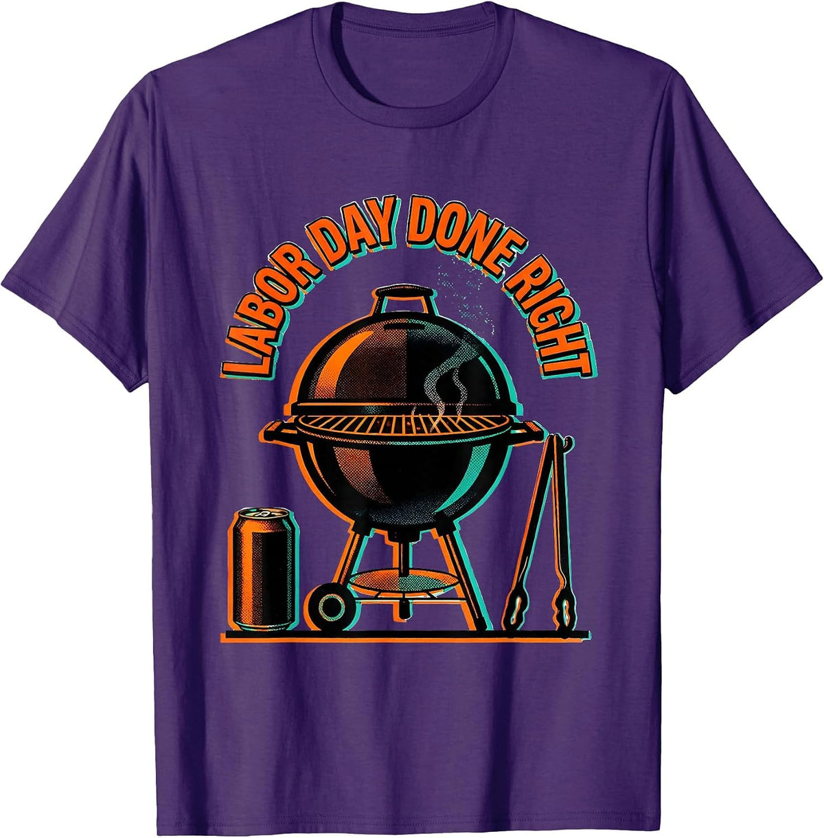 Labor Day Done Right Festive Celebration Design T-Shirt - Purple