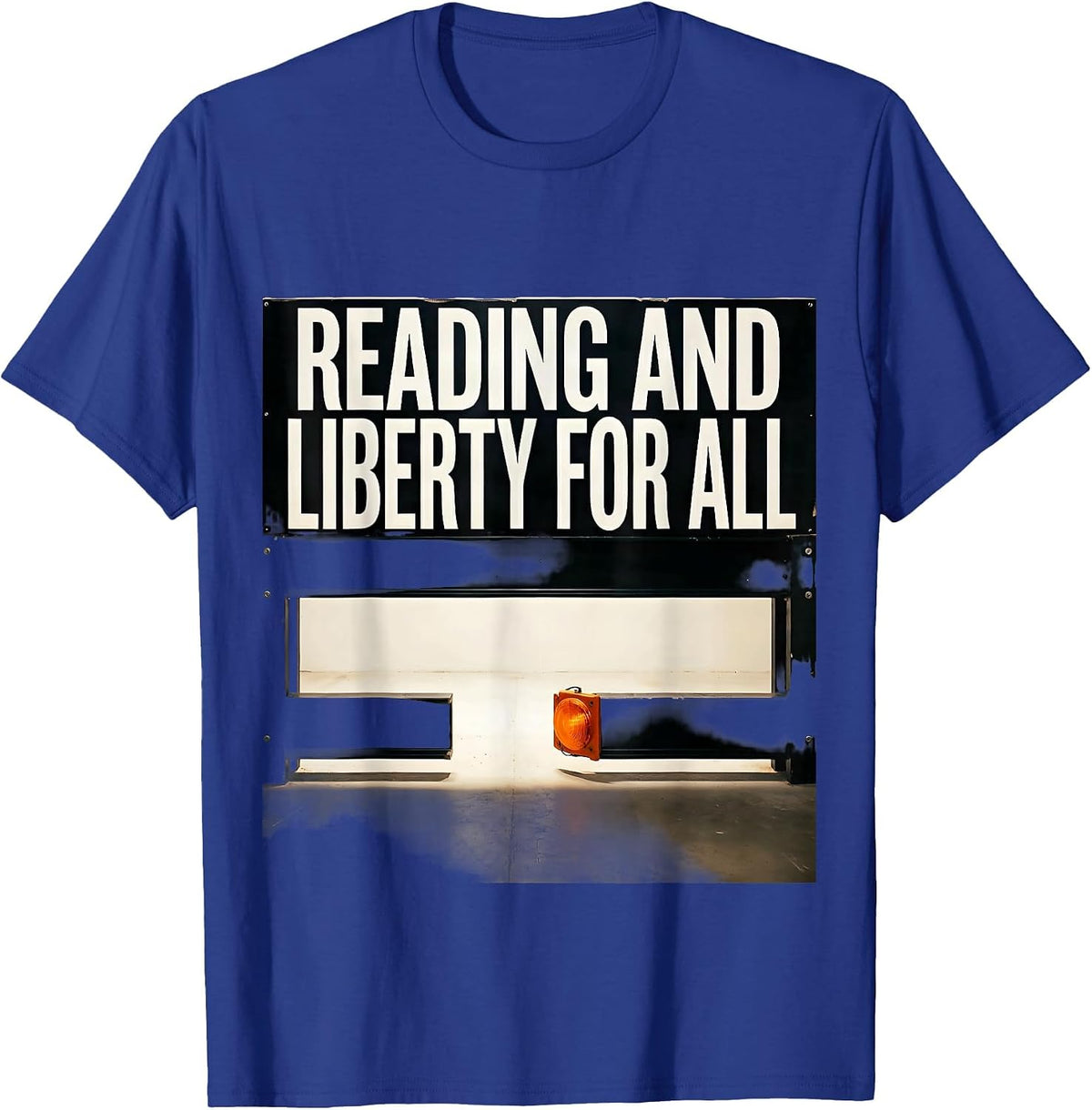 Men's Reading And Liberty For All Brutalist Literacy Justice T-Shirt - Royal Blue