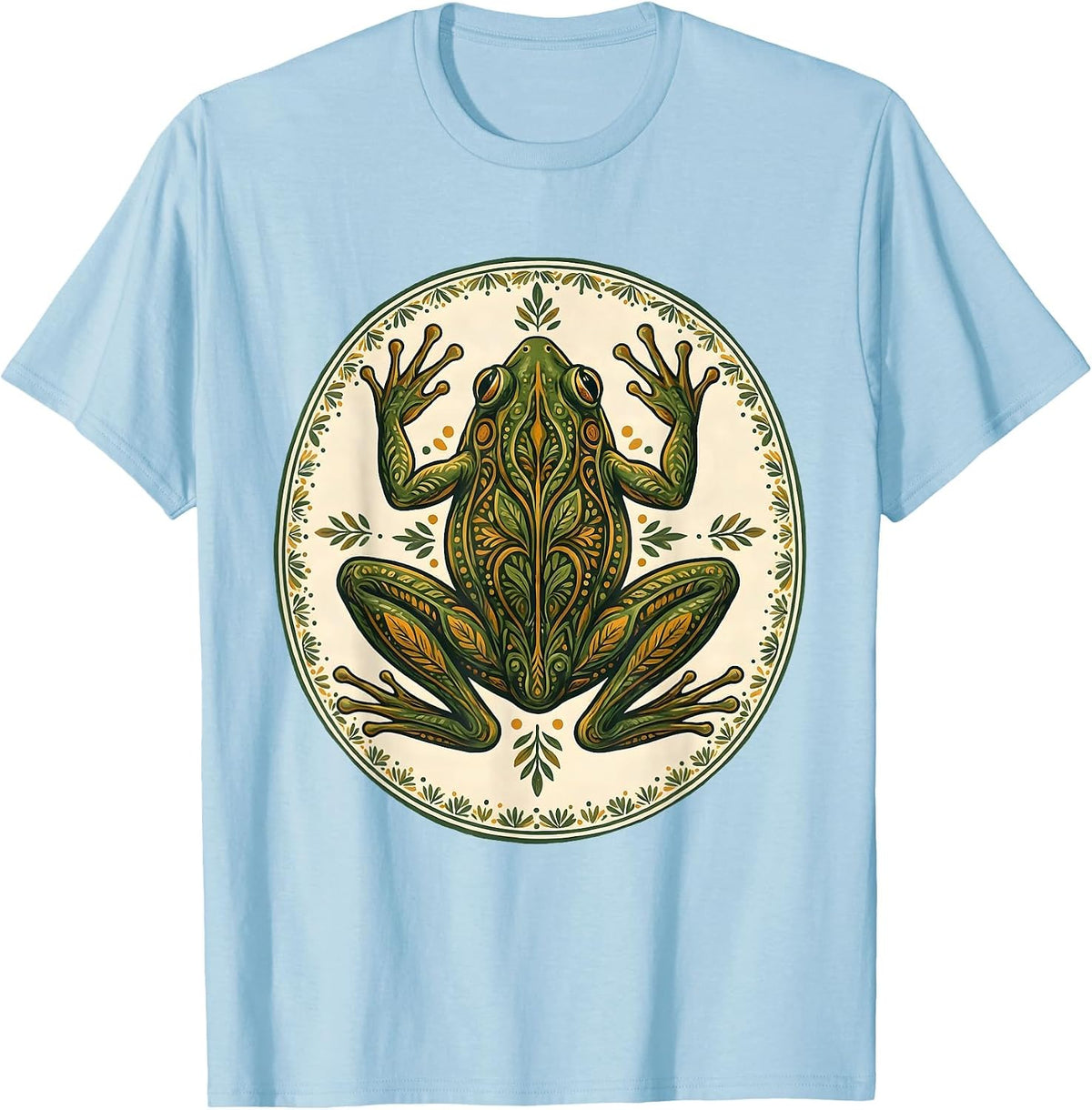 Men's Frog Dissection Tray Science Illustration T-Shirt - Baby Blue