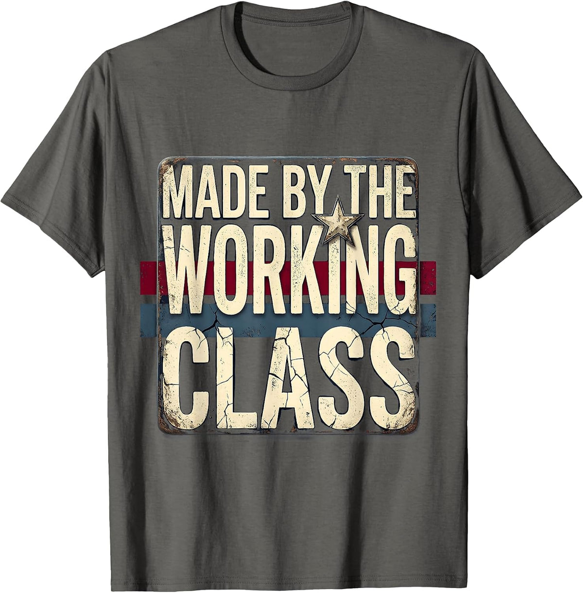 Made by the Working Class Labor Day Design T-Shirt - Asphalt Grey
