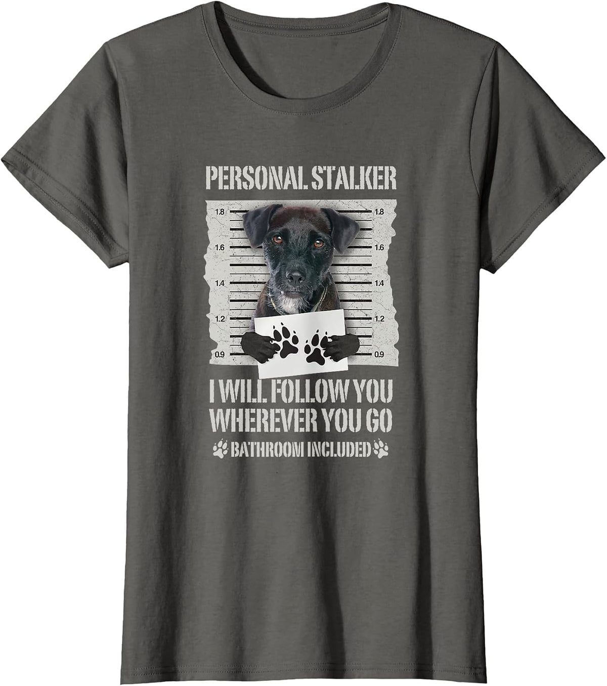 Personal Stalker Patterdale Terrier T-Shirt - Asphalt Grey