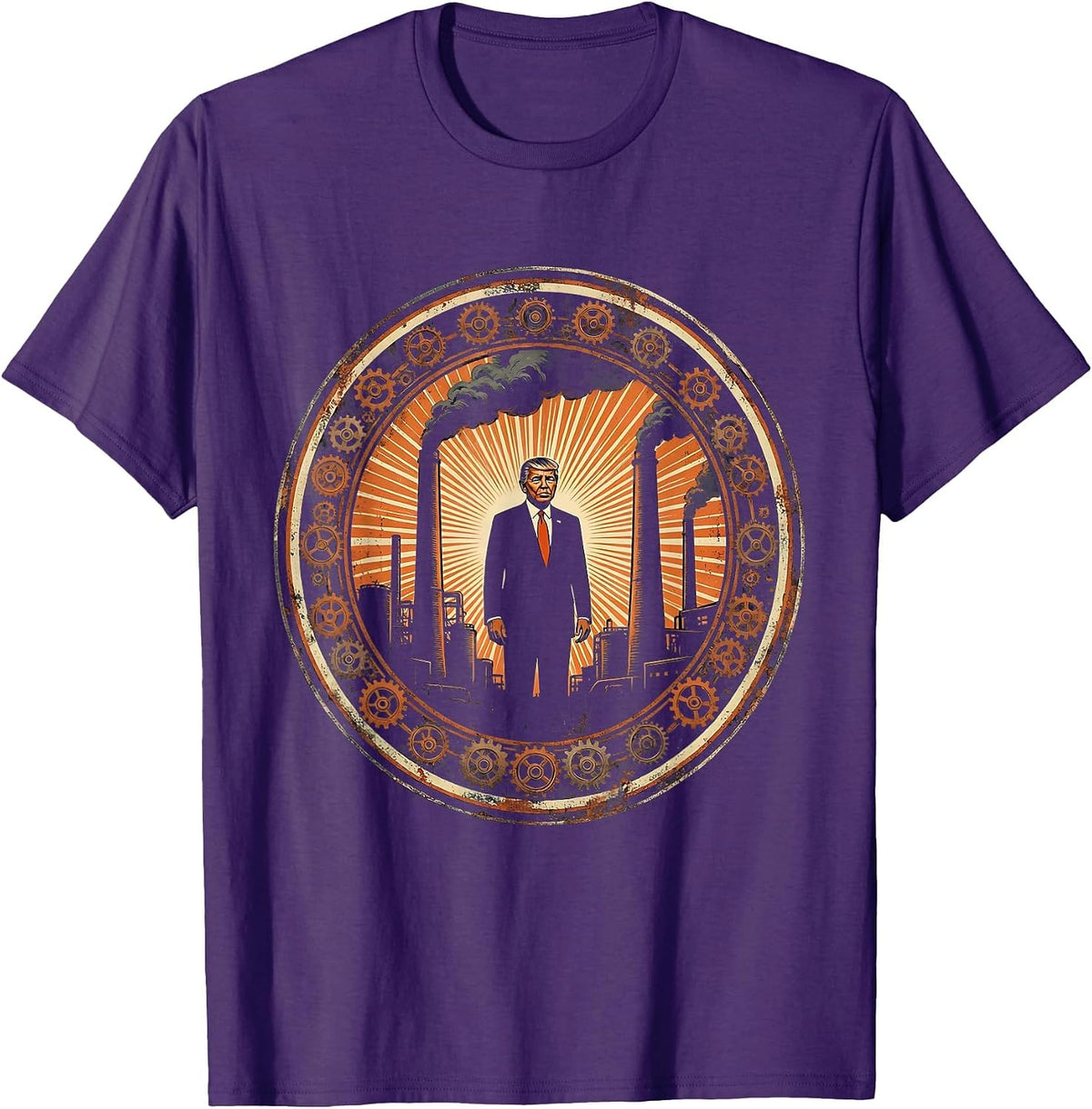 President Pride Labor Day Silhouette Sunrise T-Shirt - Purple