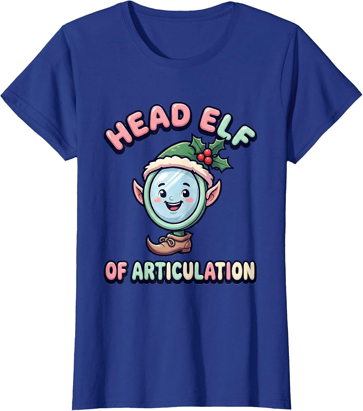 Women's Head Elf of Articulation Cute Kawaii Speech Therapist T-Shirt - Royal Blue