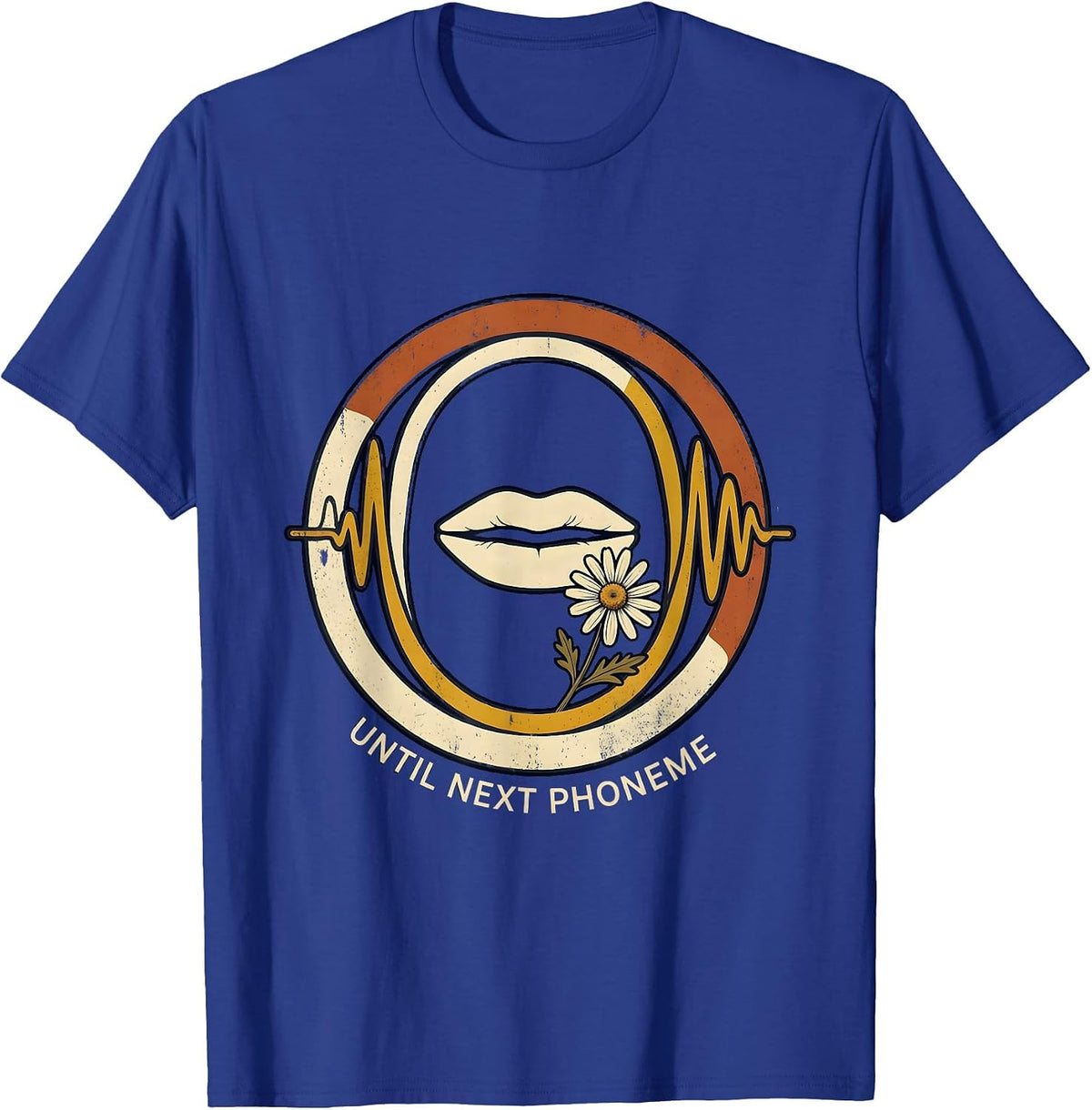 Men's Until Next Phoneme Vintage Retro Daisy Speech Language T-Shirt - Royal Blue
