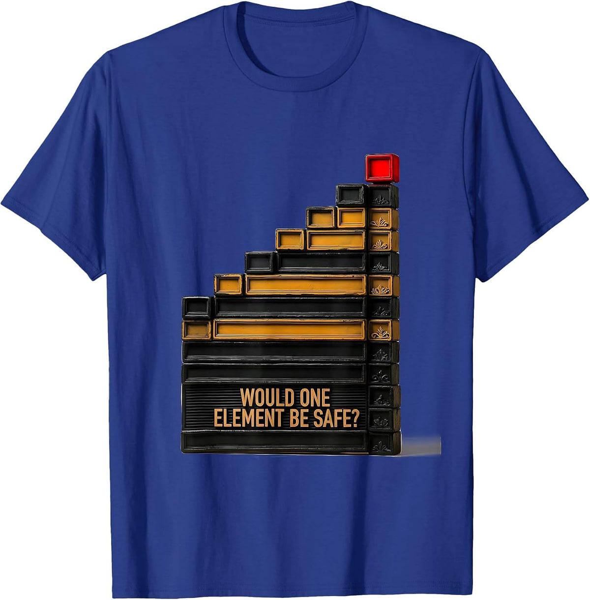 Men's Would One Element Be Safe? Funny Periodic Table Teacher T-Shirt - Royal Blue