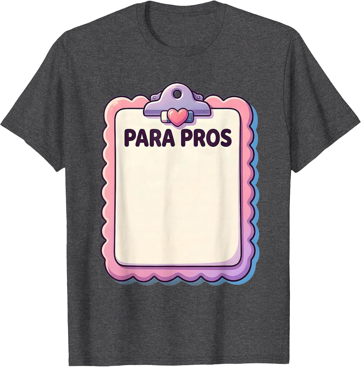 Para Pros Cute Kawaii Teacher Aide Appreciation Gift T-Shirt - Dark Heather Grey