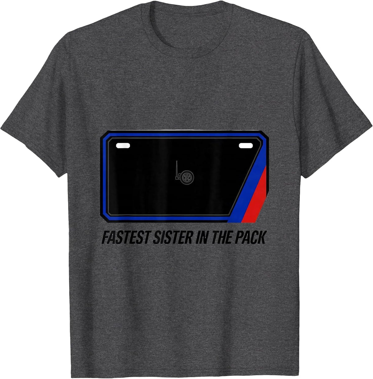 Fastest Sister In The Pack Racing Livery RC Car Patriotic T-Shirt - Dark Heather Grey