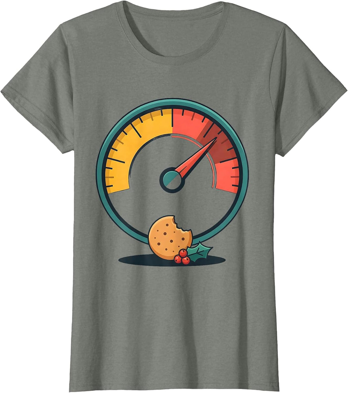 Plaque Detector Meter Dental Christmas Dentist Humor T-Shirt - Olive Heather