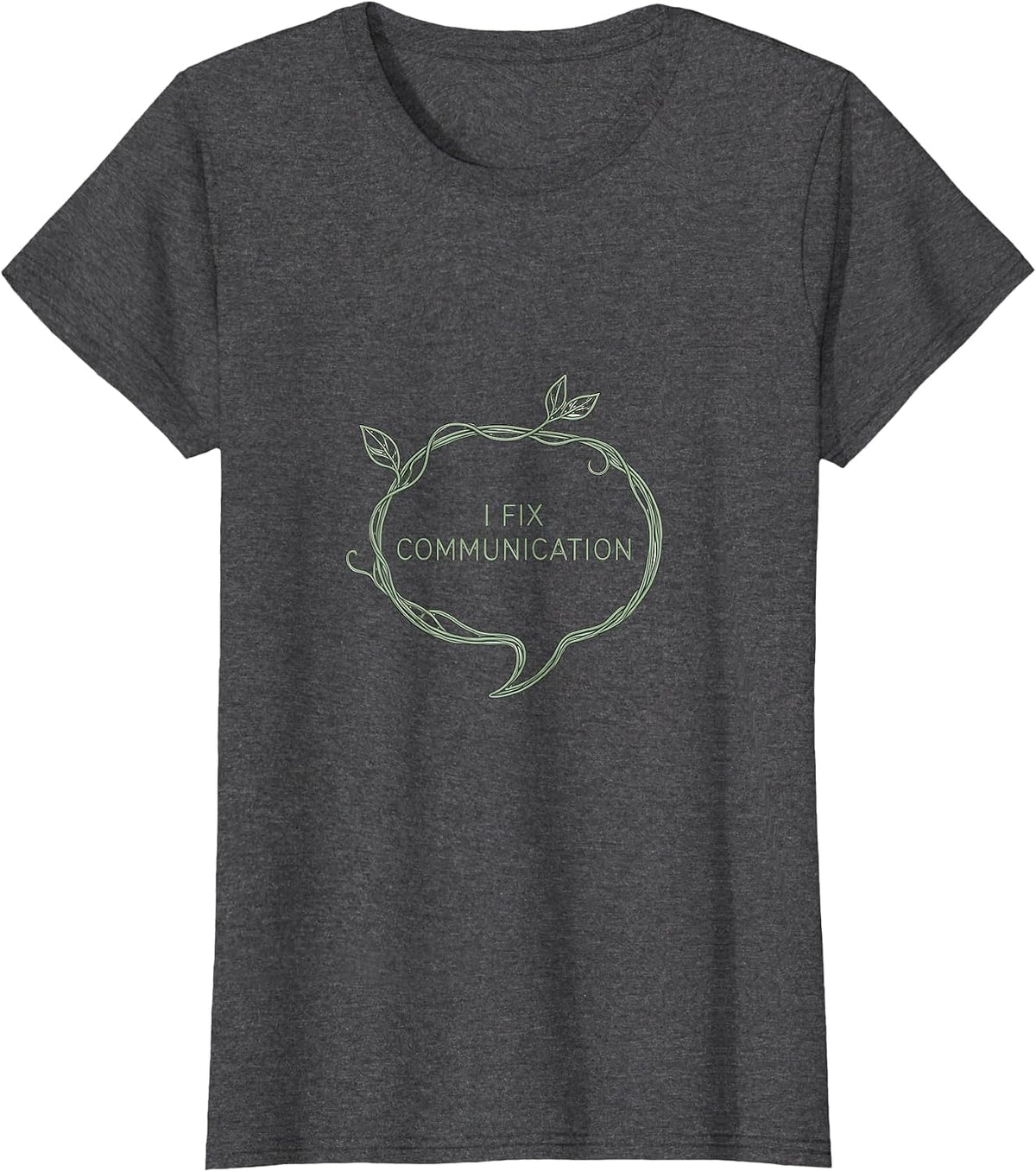 Women's I Fix Communication SLP Speech Therapist Design T-Shirt - Dark Heather Grey