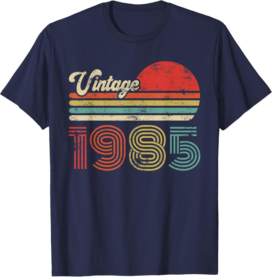 40 Year Old Birthday Vintage 1985 40th Birthday T-Shirt - Navy Blue