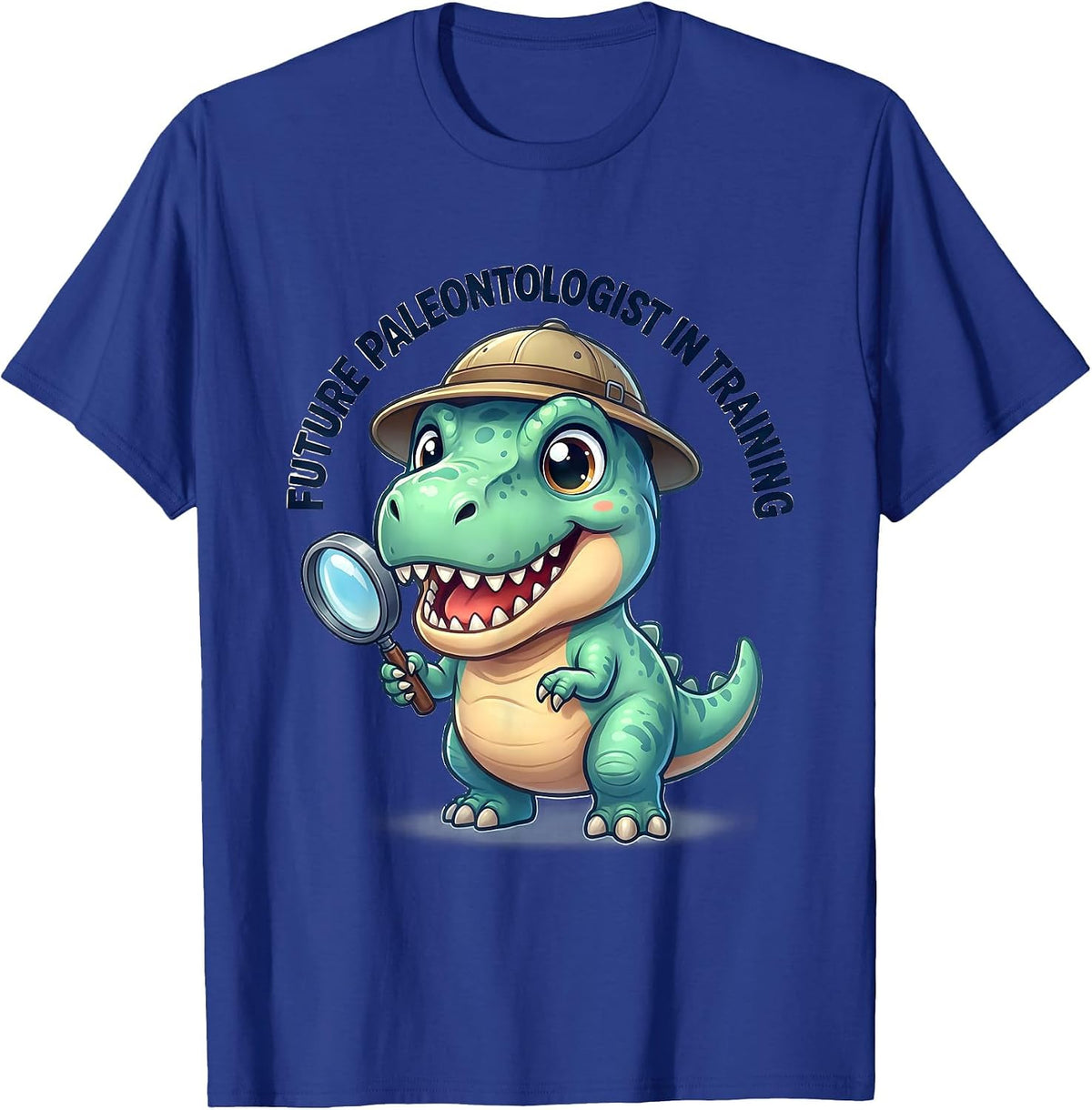 Future Paleontologist In Training Dinosaur Design T-Shirt - Royal Blue