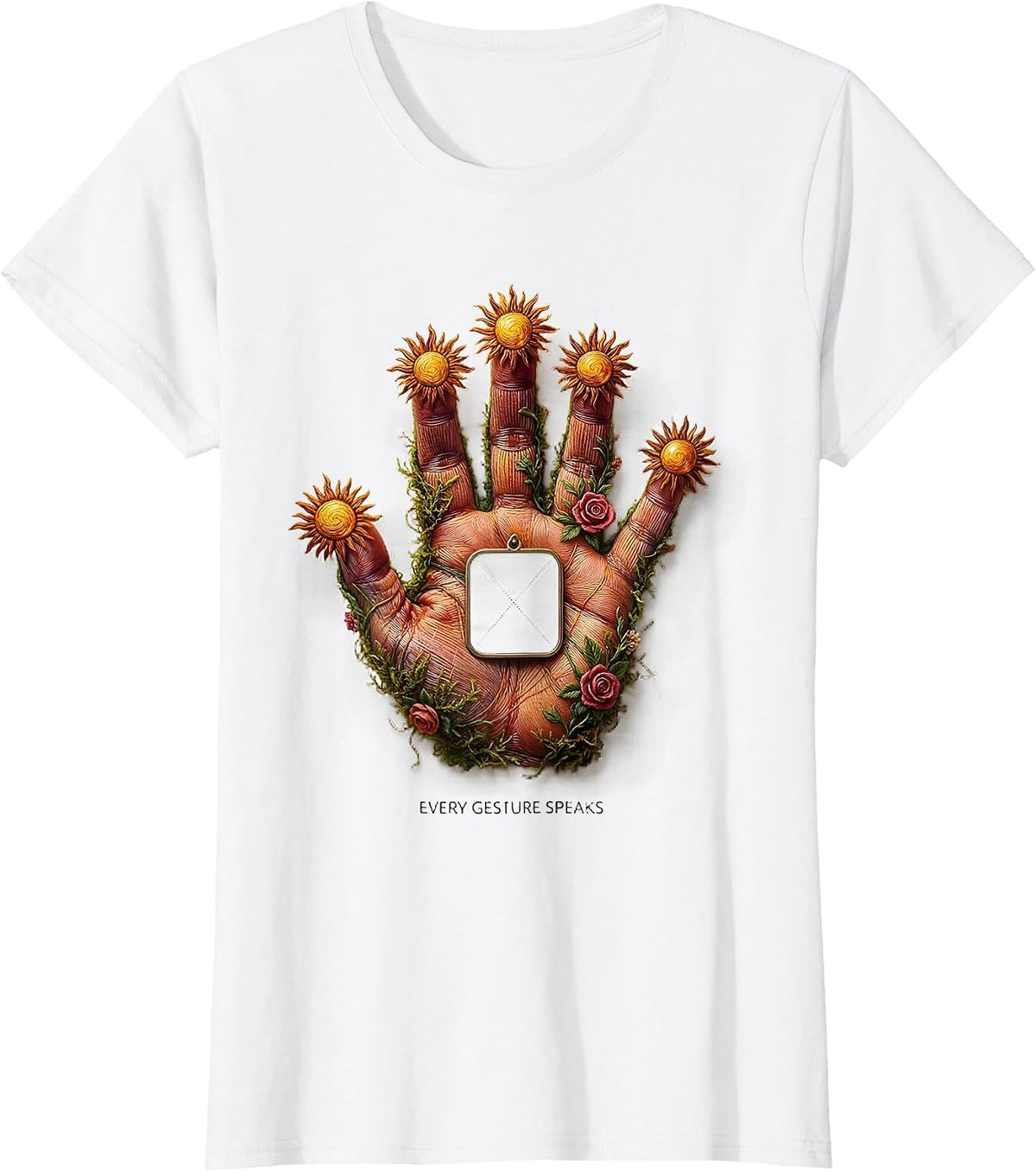 Women's Every Gesture Speaks Cute Speech Language Pathologist SLP T-Shirt - White