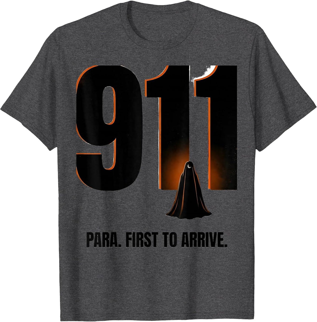Para First To Arrive Funny Para Normal Activities T-Shirt - Dark Heather Grey