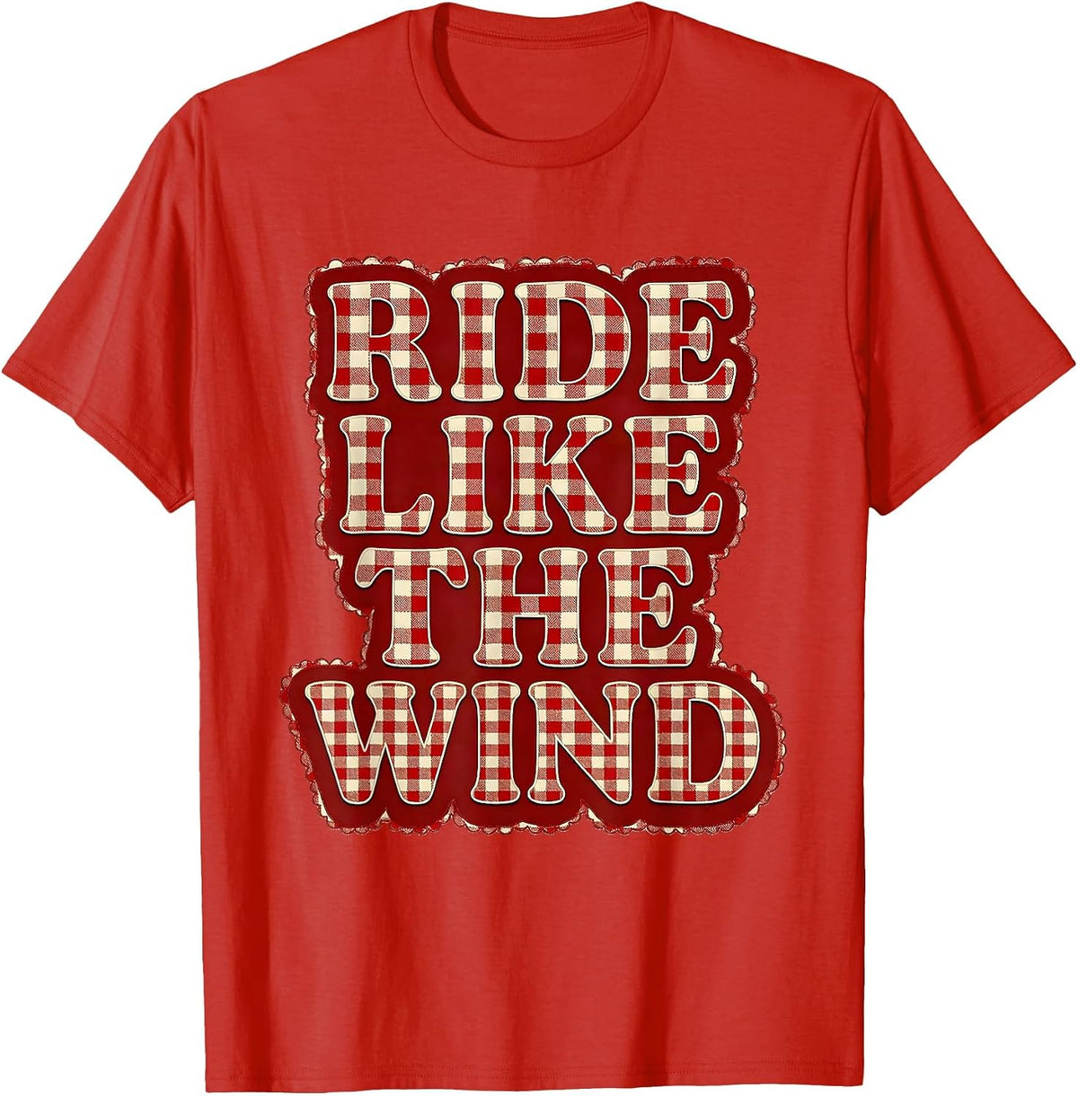 Men's Ride Like the Wind Horse Lover Design T-Shirt - Red
