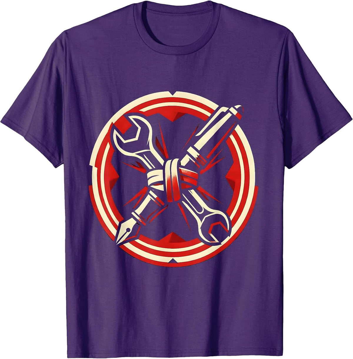 Equal Rights Labor Day Wrench and Pen Unity Design T-Shirt - Purple