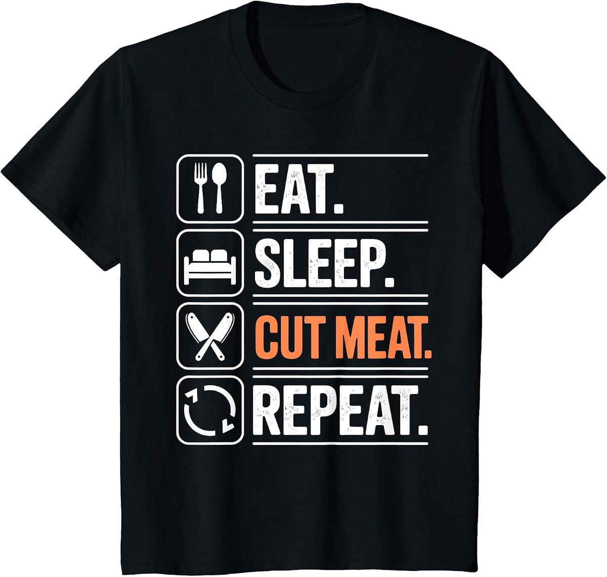 Funny Butcher Design for Men Women Butchery Meat Butcher T-Shirt - Black