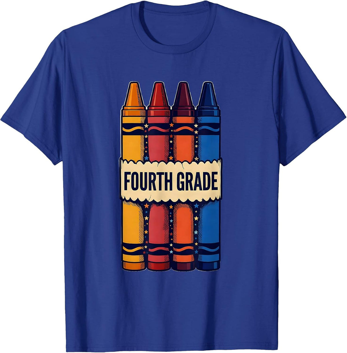 Men's FOURTH GRADE For Boys Girls Back To School First Day Fourth T-Shirt - Royal Blue