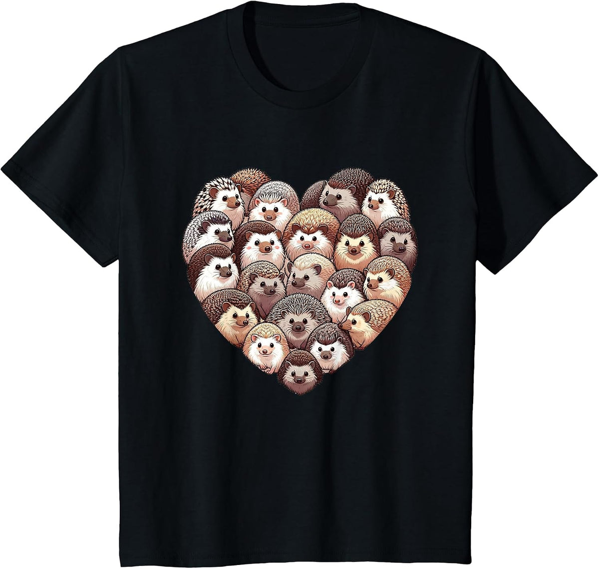 Lovely Hedgehog Lover Hedgehogs T-Shirt - Black