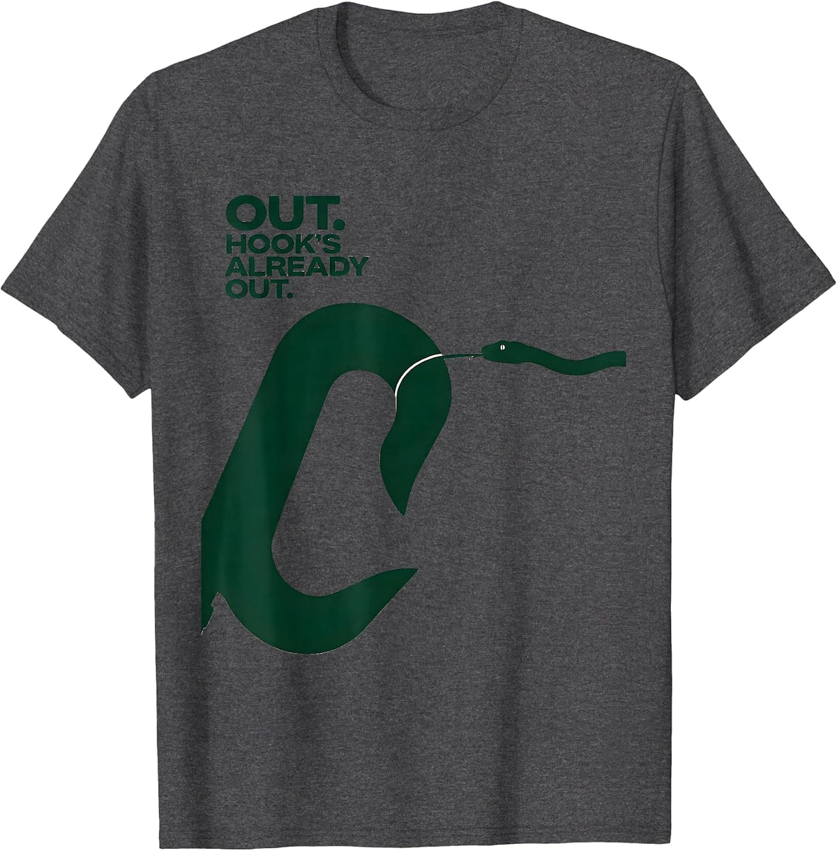 Out Hook's Already Out Funny Irish Heritage St Patricks Day T-Shirt - Dark Heather Grey