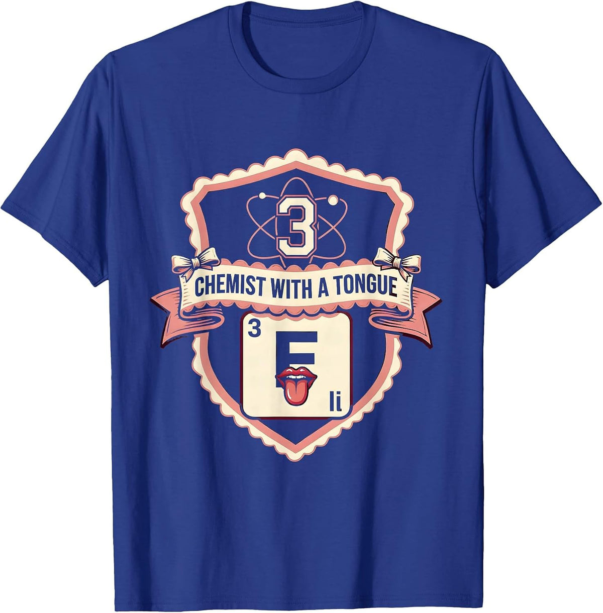 Can I Lick It Periodic Table Chemist Design T-Shirt - Royal Blue