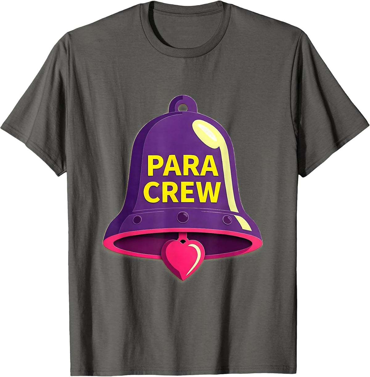 Para Crew Gummy Jelly Pop Teacher Aide Appreciation Back T-Shirt - Asphalt Grey