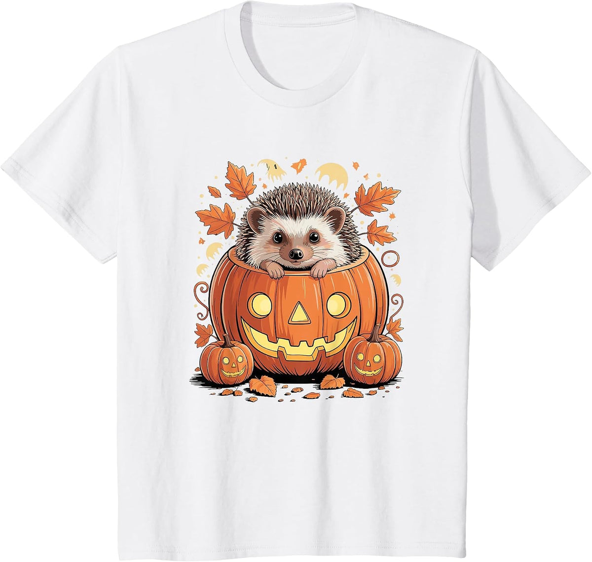 Halloween Hedgehog Pumpkin Hedgehogs T-Shirt - White