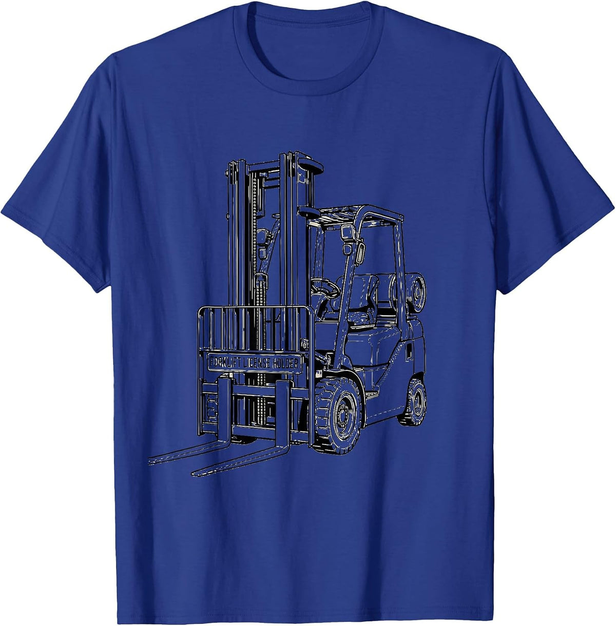 Men's Forklift License Holder Funny Forklift Operator Warehouse T-Shirt - Royal Blue