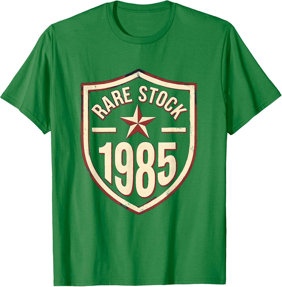 Men's Rare Stock 1985 Vintage Milestone Birthday Novelty Gag T-Shirt - Kelly Green