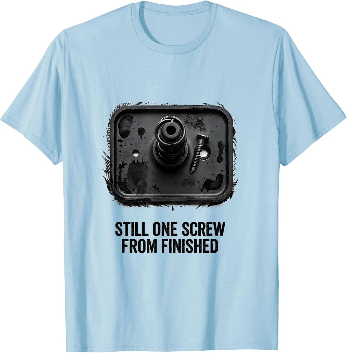 Men's Still One Screw From Finished Funny RC Car Hobbyist Racing T-Shirt - Baby Blue