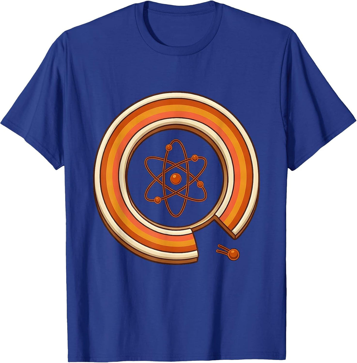 Retro Decoder Ring Orbital Atom Science Nerd Humor T-Shirt - Royal Blue