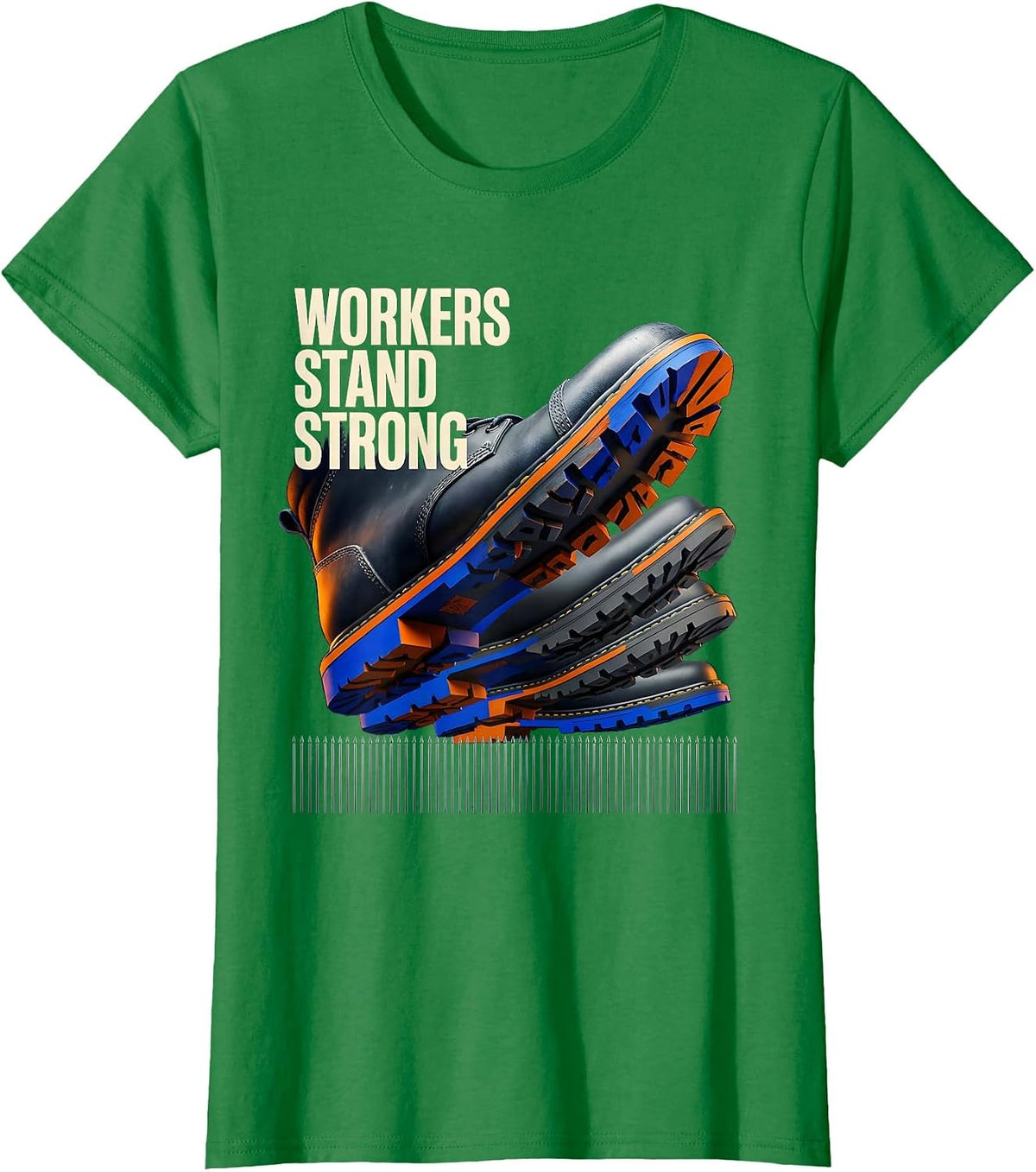 Workers Stand Strong Futurist Dynamism Union Worker Labor T-Shirt - Kelly Green