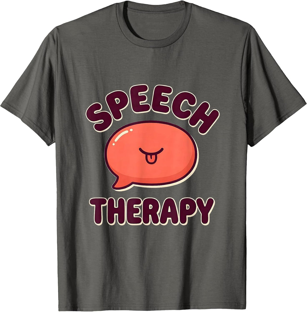 Speech Therapy Cute Kawaii Speech Language Pathologist SLP T-Shirt - Asphalt Grey