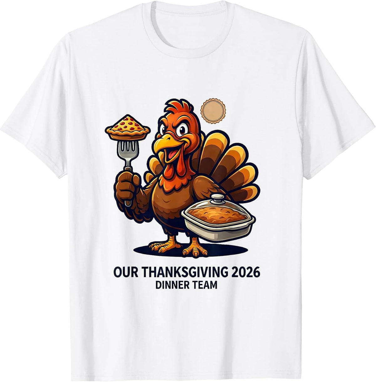 Men's Our Thanksgiving 2026 Dinner Team Family Crew Thanksgiving T-Shirt - White