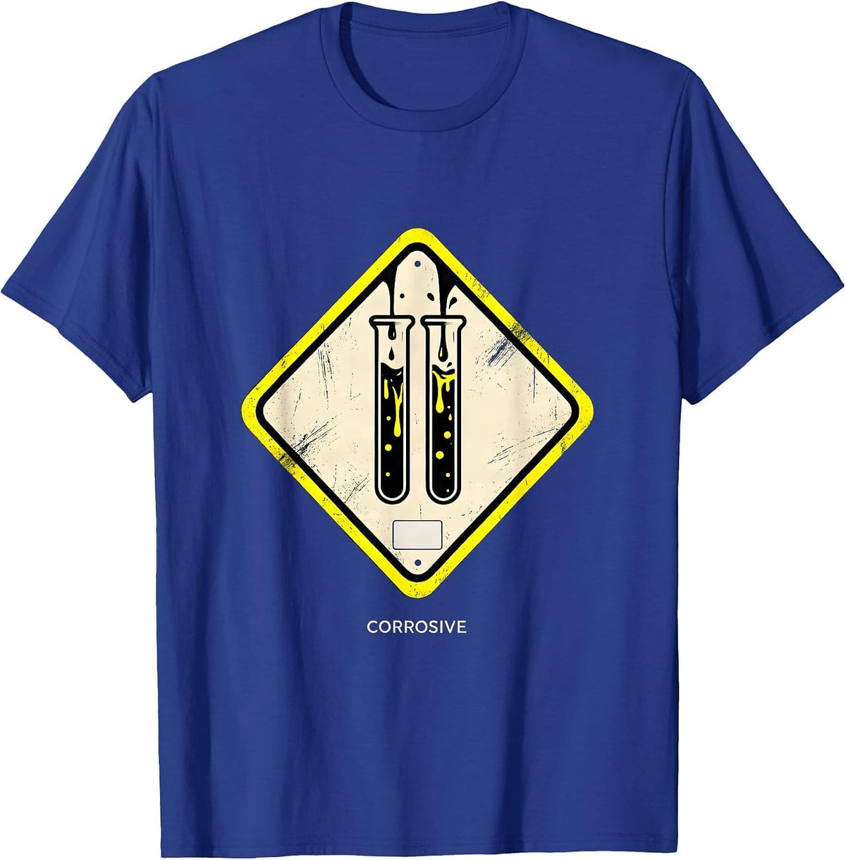 Men's Corrosive Science Nerd Lab Humor Teacher Gift T-Shirt - Royal Blue